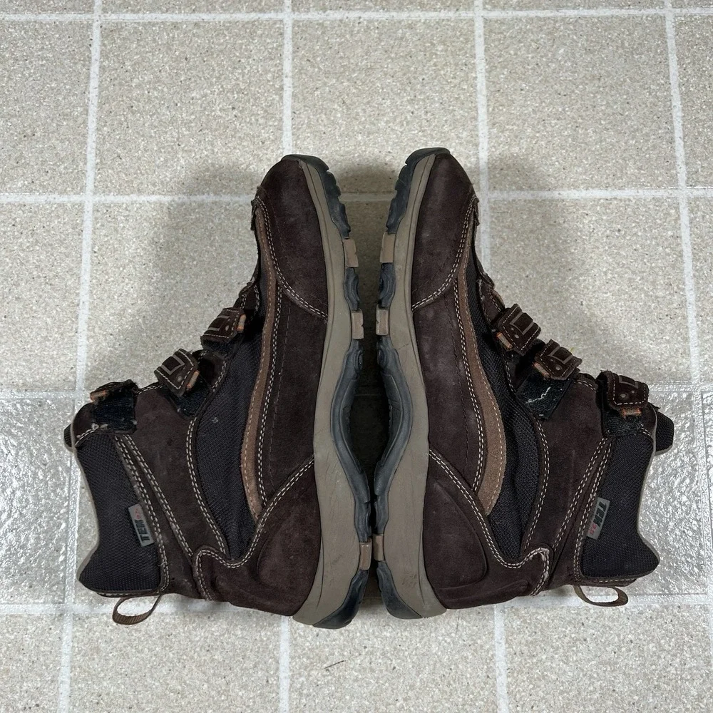 LL Bean Tek2.5 Mens Sz 11.5 Hiking Snow Boots Brown Suede Trio Straps Primaloft